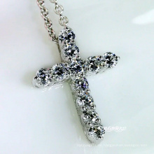 Art und Weise Kreuz Form Shinning Diamant Schmuck Neaklace